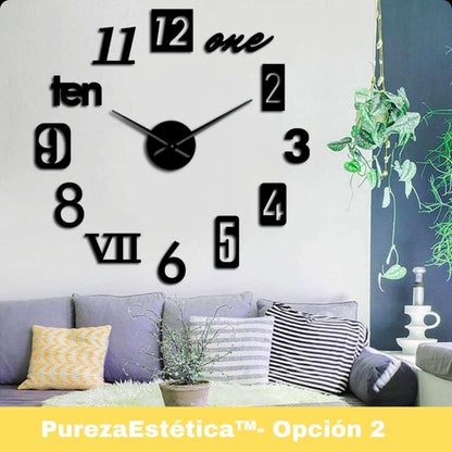 EstiloTempo™: Reloj Decorativo Adhesivo de Pared 40 CM