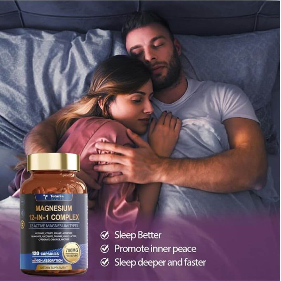 Magnesio 12-En-1: Energía, Sueño y Calma en 1 Solo Producto