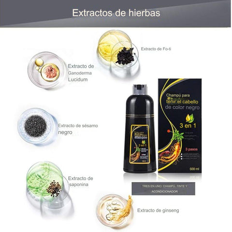 Shampoo Tapa Canas Original Negro