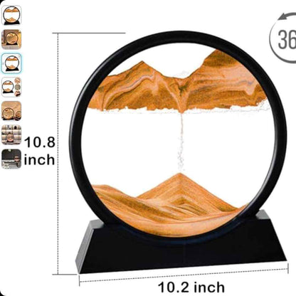Paisaje de arena de aguas profundas con reloj de arena modelo 3d