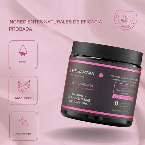 KERARGAN - Mascarilla capilar ultra reparadora con queratina